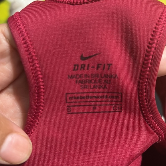 Nike Women's Burgundy and Pink Swim Top - Picture 4 of 4